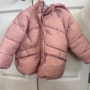 Zara Kids Light Pink Puffer Jacket
